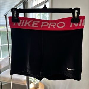 Nike Women's Athletic Shorts with Pink Waistband